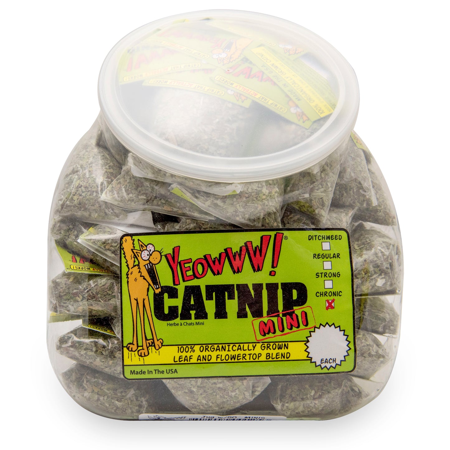Yeowww! Catnip Mini Counter Display Jug 50 ct 812402001253