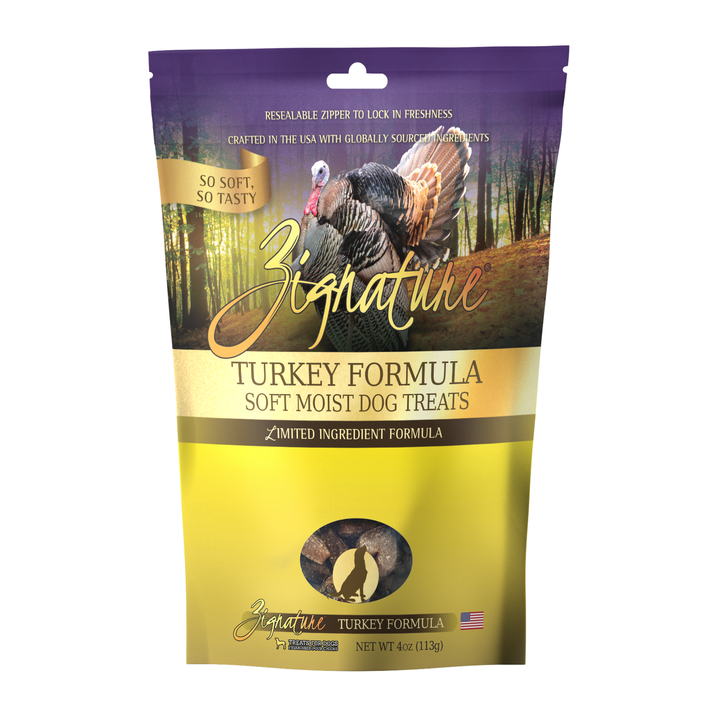 Zignature Turkey Soft Moist Treats For Dog 4 oz