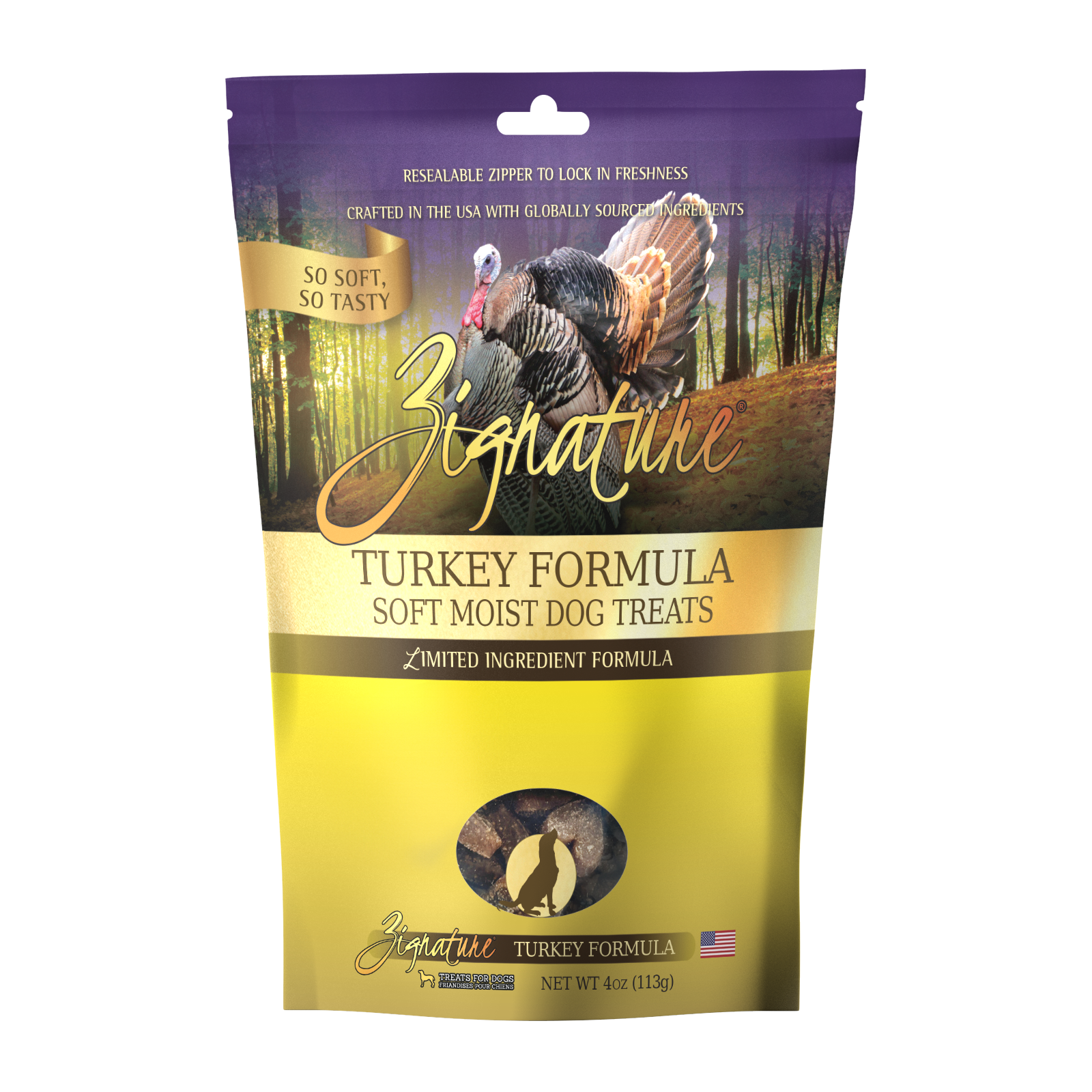 Zignature Turkey Soft Moist Treats For Dog 4 oz
