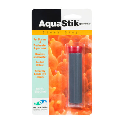 Two Little Fishies AquaStik Underwater Epoxy Putty Stone Grey 2 oz