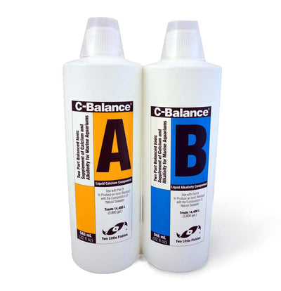 Two Little Fishies C-Balance Two-Part Solution C Balance A Calcium - 32 fl. oz C Balance B Alkalinity - 32 fl. oz