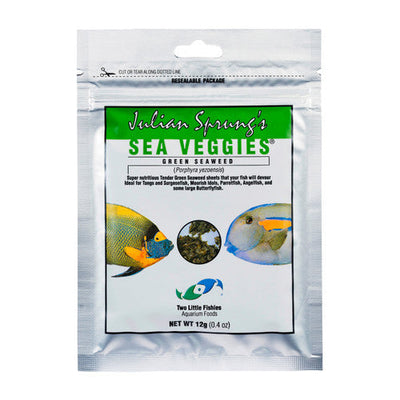 Two Little Fishies Julian Sprung’s Seaveggies Green Seaweed Fish Food 0.4 oz - Aquarium