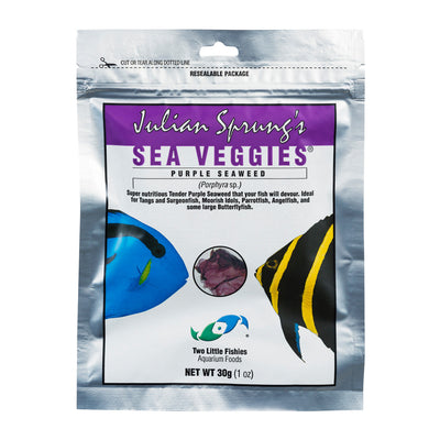 Two Little Fishies Julian Sprung's Seaveggies Purple Seaweed Fish Food 1 oz