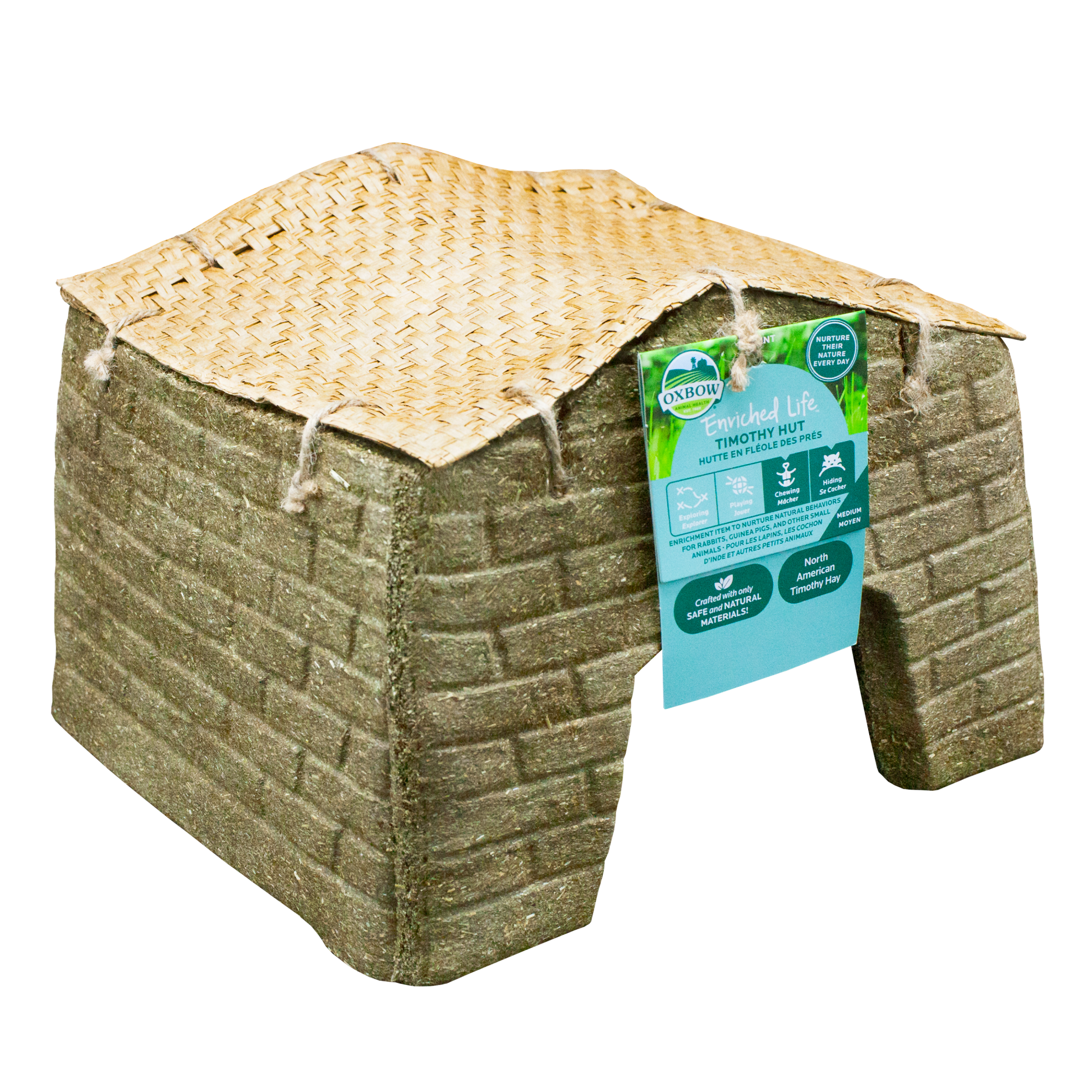 Oxbow Animal Health Enriched Life Small Animal Timothy Hut Tan Medium 744845967912