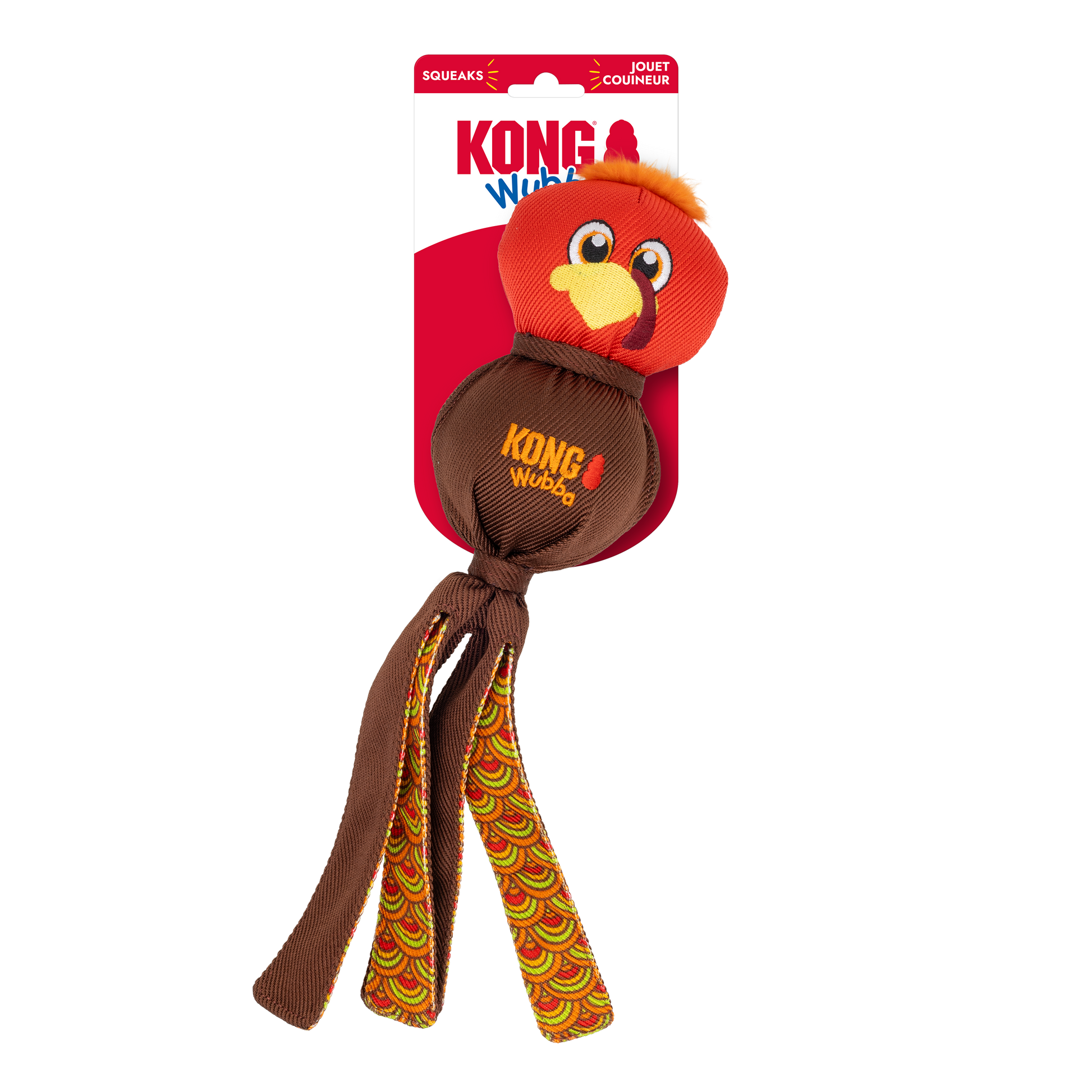KONG Wubba Turkey Dog Toy Red Red Large 035585508320