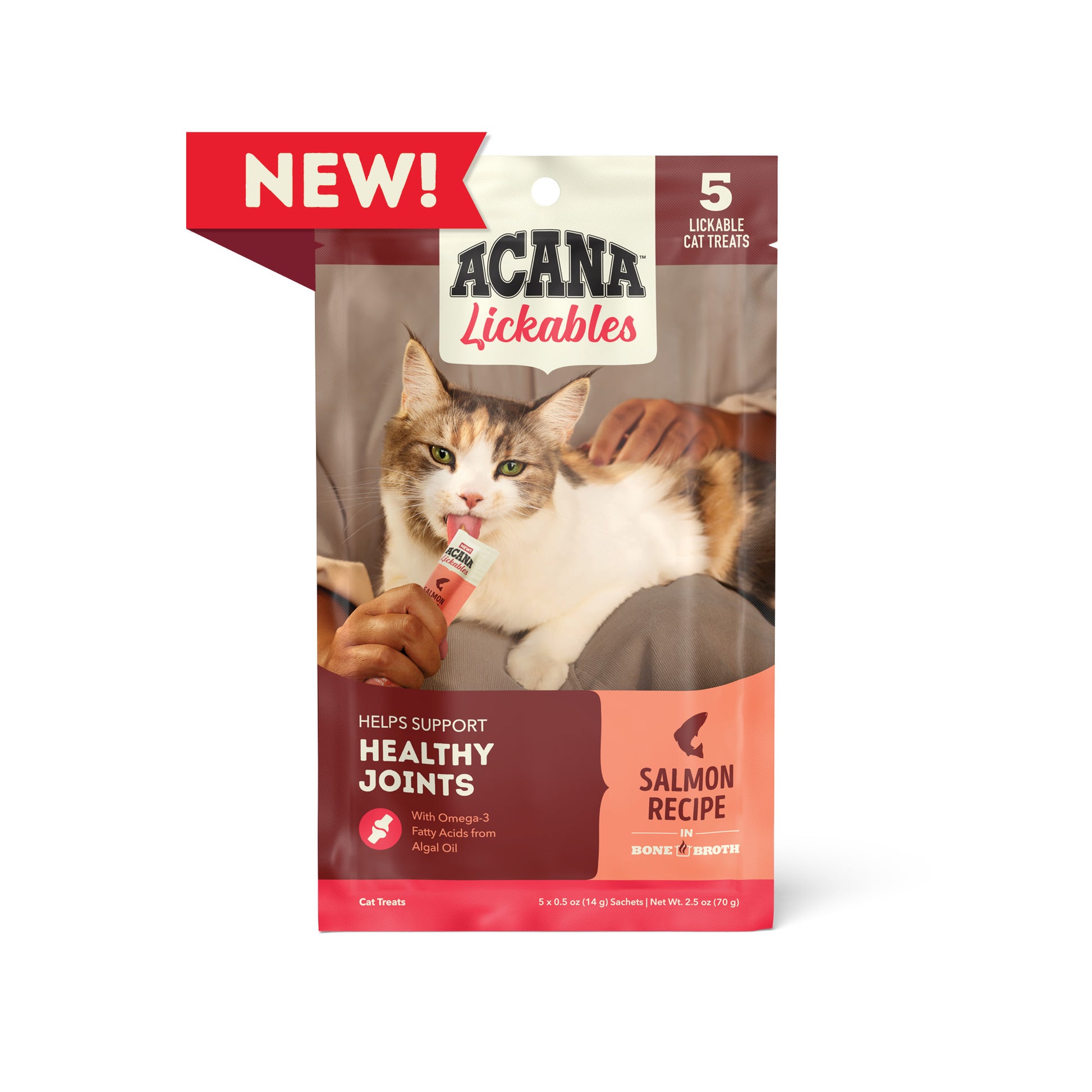 Acana Lickables Cat Treats Healthy Joints Salmon 2.5 oz, 5 pk 064992725730