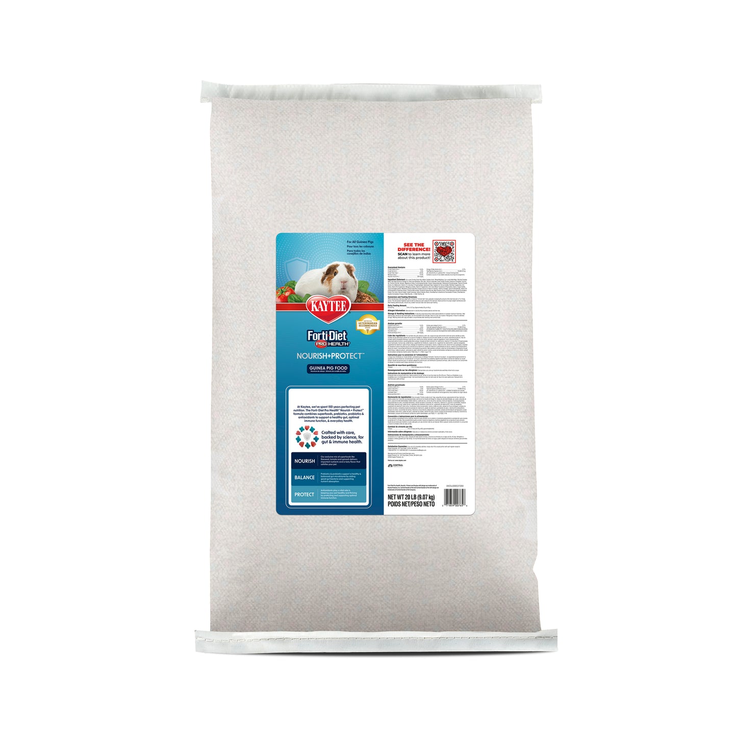 Kaytee Forti-Diet Pro Health Nourish+Protect Guinea Pig Food Timothy Hay 20 lb 071859007656