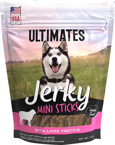 Ultimates Jerky Mini Sticks Dog Treats Lamb 7 oz 034846596304