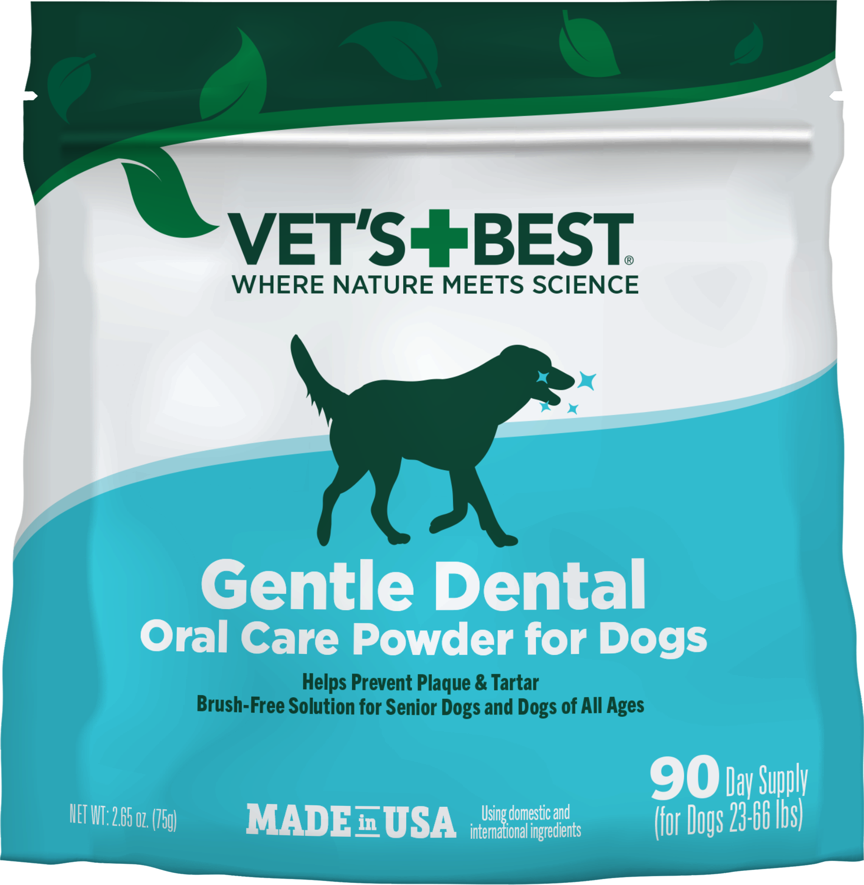 Vet's Best Gentle Dental Oral Care Powder for Dogs 2.65 oz 031658000104
