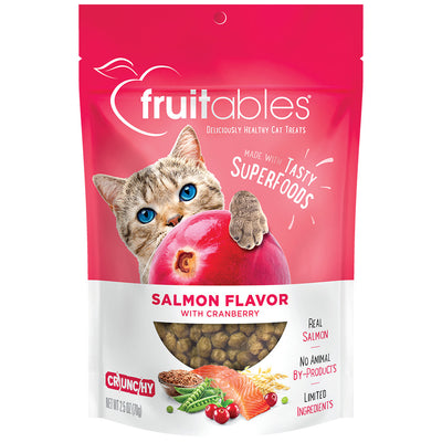 Fruitables Limited Ingredient Crunchy Cat Treats Salmon w/Cranberry 2.5 oz 852978008508