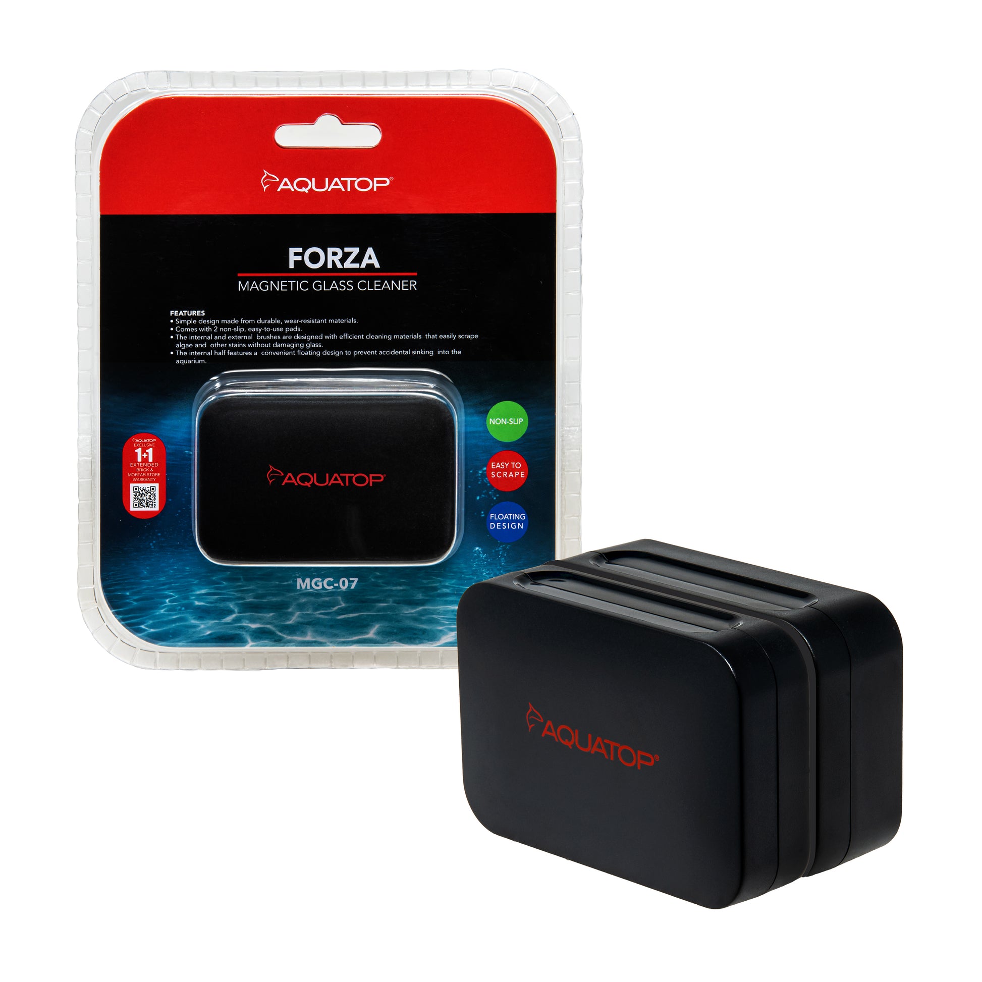 Aquatop Forza Magnetic Glass Cleaner For Glass 1/4-5/16 in 850047393449