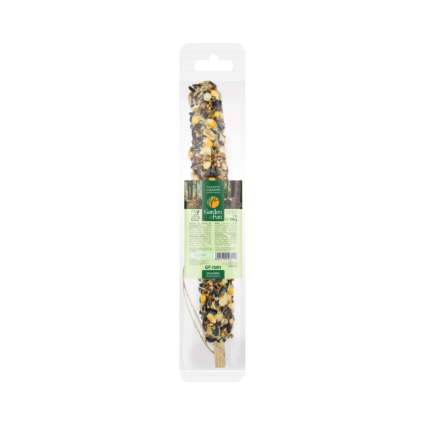 A & E Cages Smakers Garden & Fun Food Stick for Squirrels 10ea/X-Large, 7 oz 644472003420
