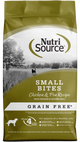 NutriSource Small Bites Grain Free Dry Dog Food Chicken & Peas 4 lb 073893295051