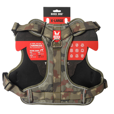 Boss Dog Tactical Dog Harness Green Camo X-Large 850065051512
