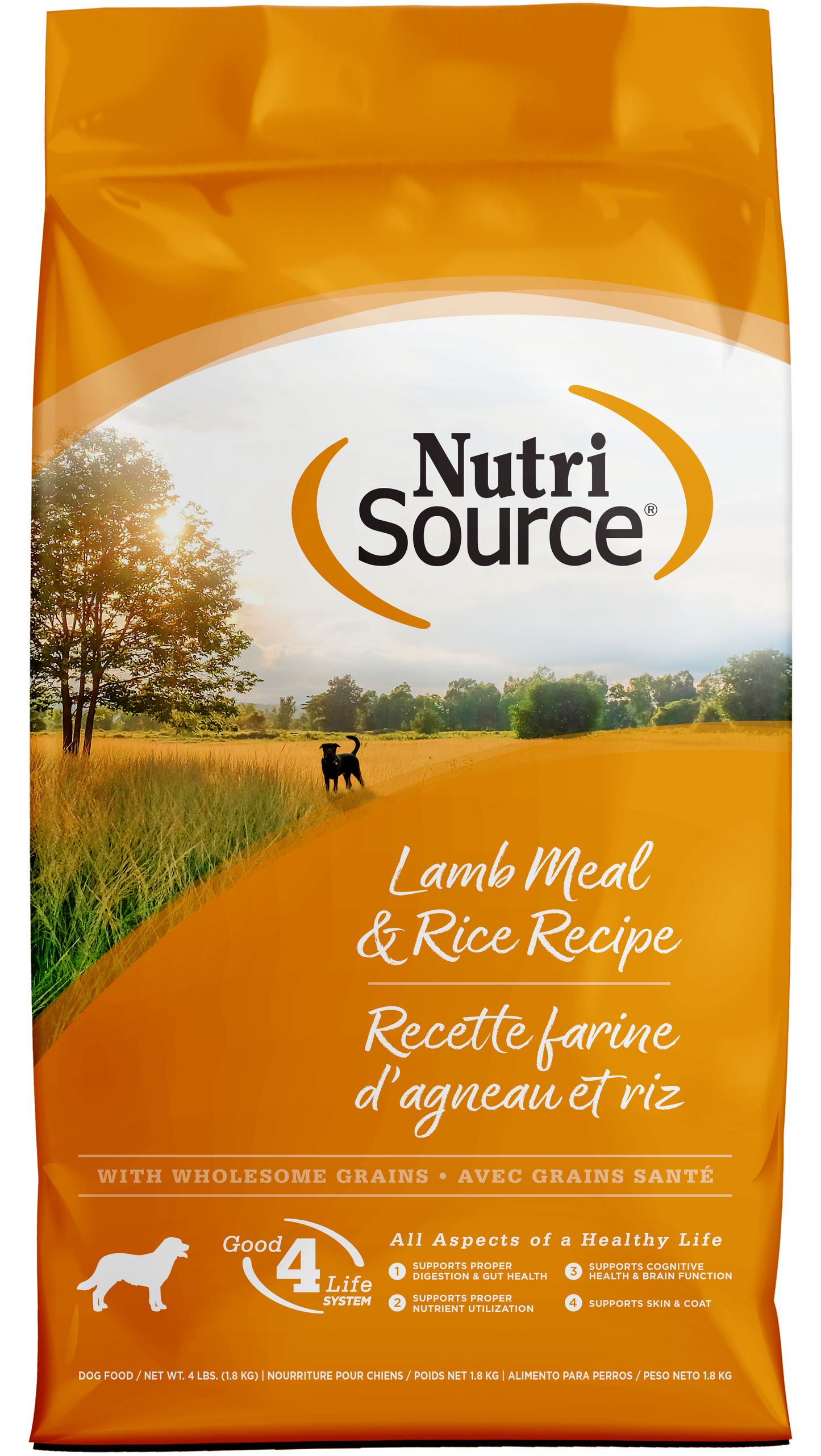 NutriSource Dry Dog Food Lamb Meal & Rice 4 lb 073893266075