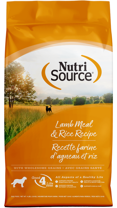 NutriSource Dry Dog Food Lamb Meal & Rice 4 lb 073893266075