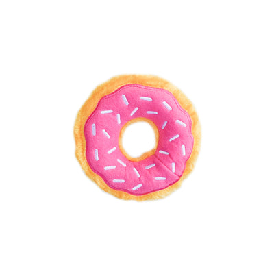 ZippyPaws Donutz Dog Toy Junior Strawberry Small 818786018122