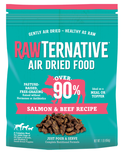Grandma Mae's Country Naturals Rawternative Air Dried Dog Food Salmon & Beef 5 oz 850042318058