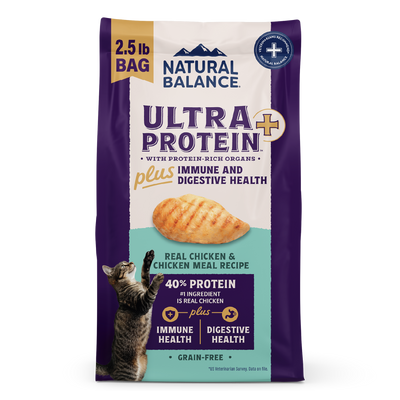 Natural Balance Pet Foods Ultra Protein Plus Immune & Digestive Health Dry Cat Food Chicken 2.5 lb 723633006910
