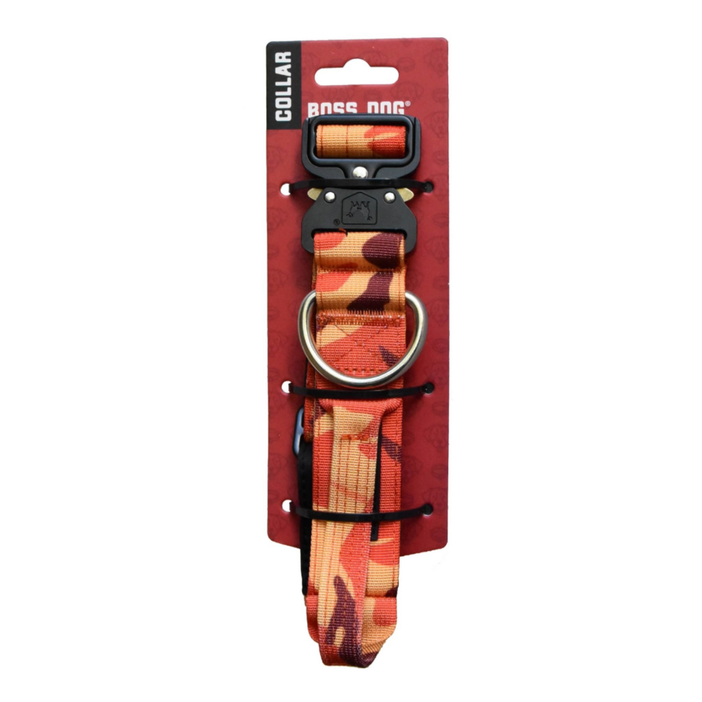 Boss Dog Tactical Adjustable Dog Collar Orange Camo X-Large, 20-28 in 850030579164