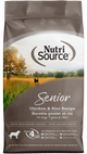 NutriSource Senior Dry Dog Food Chicken & Rice 4 lb 073893265061