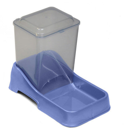 Van Ness Plastics Auto Pet Feeder Blue/Clear MD 6lb - Dog