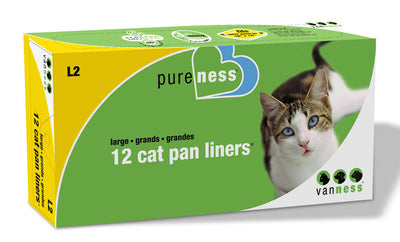 Van Ness Plastics Cat Pan Liner White LG 12ct