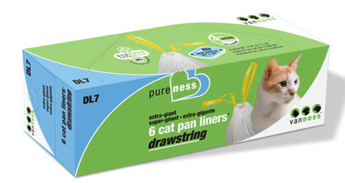 Van Ness Plastics Drawstring Cat Pan Liner White Extra - Giant 6ct