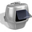 Van Ness Plastics Enclosed Corner Cat Litter Box Silver LG