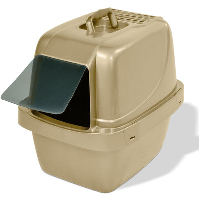 Van Ness Plastics Enclosed Sifting Cat Litter Box Beige LG