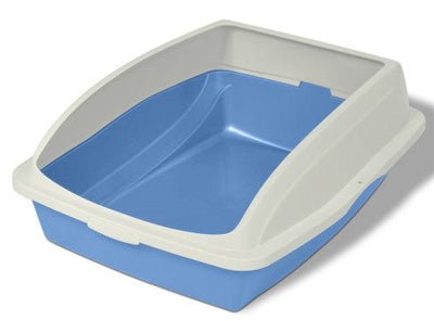 Van Ness Plastics Framed Cat Litter Pan White/Blue LG