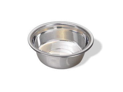 Van Ness Plastics Lightweight Stainless Steel Dish Silver MD - Dog