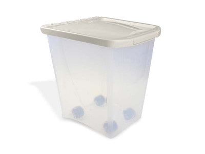 Van Ness Plastics Pet Food Container/Dispenser White|Clear 25lb - Dog