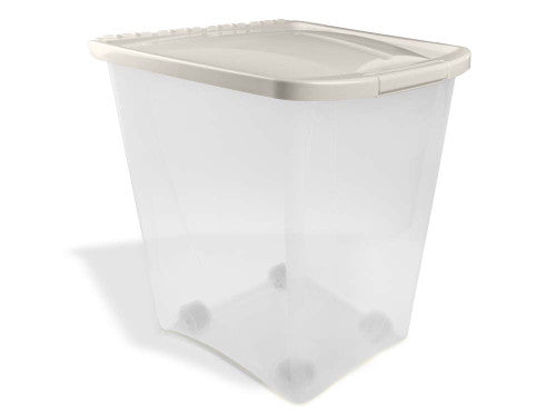 Van Ness Plastics Pet Food Container/Dispenser White|Clear 50lb - Dog
