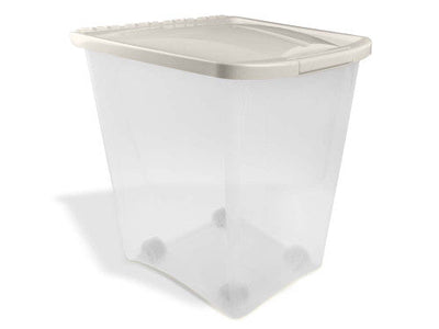 Van Ness Plastics Pet Food Container/Dispenser White|Clear 50lb - Dog