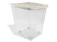 Van Ness Plastics Pet Food Container/Dispenser White|Clear 50lb - Dog