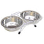Van Ness Plastics Stainless Steel Double Dish w/Wire Rack Silver 16oz - Dog