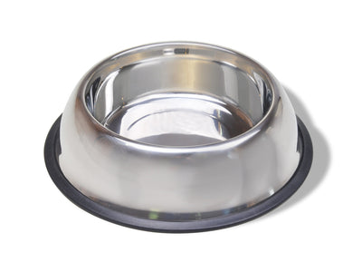 Van Ness Plastics Stainless Steel No-Tip Dish Silver 32oz