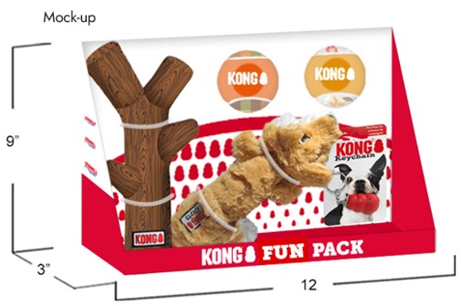 KONG Kong Fun Pack Medium Dog Toy Display Medium 035585533469