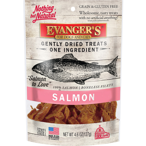 Evanger's Nothing But Natural Gently Dried Salmon Dog & Cat Treats Salmon 4.6 oz 077627602023