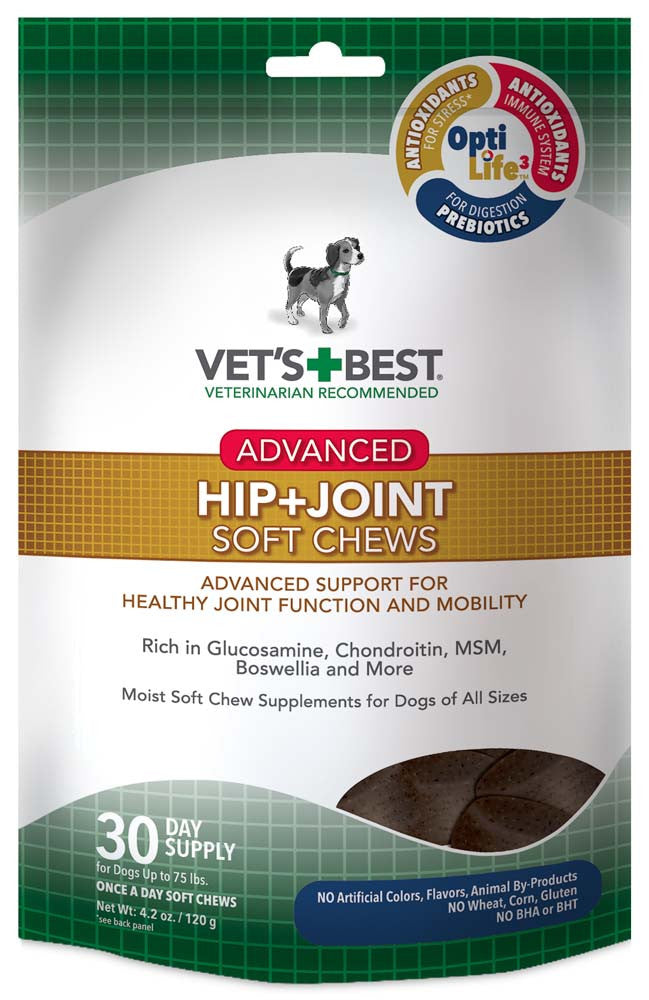 Vet's Best Advanced Hip + Joint Soft Chews 30 Chews 4.2 oz