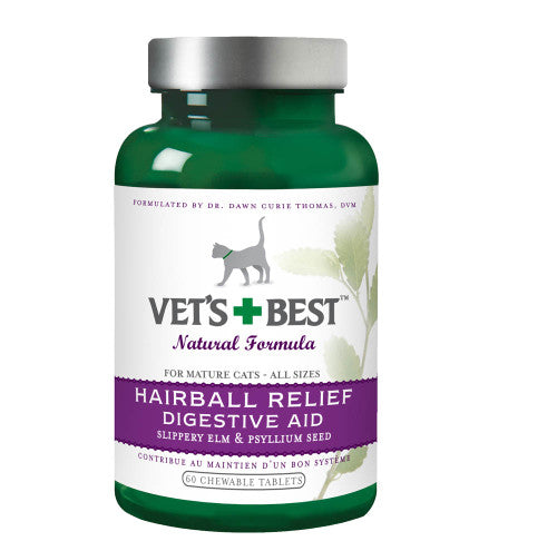 Vet’s Best Cat Hairball Relief Tablets 60 Count