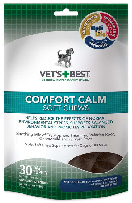 Vet’s Best Comfort Calm Soft Chews 4.2 oz 30 Count - Dog