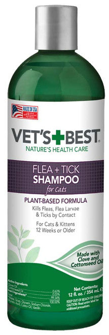 Vet’s Best Flea and Tick Shampoo for Cats 12 Fl. oz - Cat