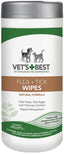Vet’s Best Flea and Tick Wipes for Dogs & Cats 6 in x 8 50 Count - Dog