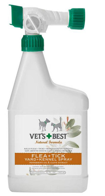 Vet’s Best Natural Flea and Tick Yard Kennel Spray 32 fl. oz - Dog