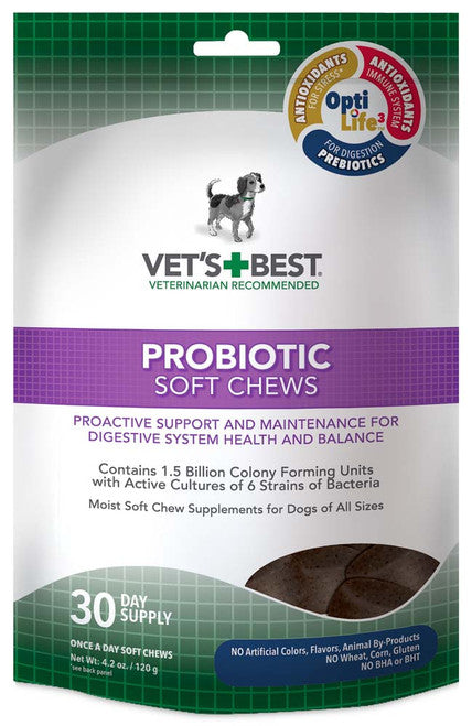 Vet’s Best Probiotic Soft Chews 4.2 oz - Dog