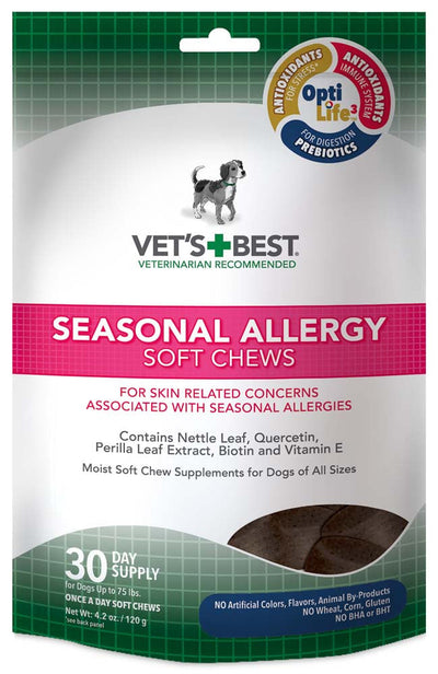 Vet's Best Seasonal Allergy Soft Chews 30 Chews 4.2 oz