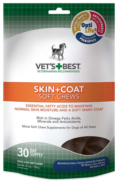 Vet's Best Skin & Coat Soft Chews 4.2 oz 30 Count