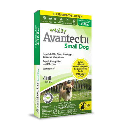 Vetality Avantect II Flea & Tick For Dogs 0.064 fl. oz 4 Count - Dog